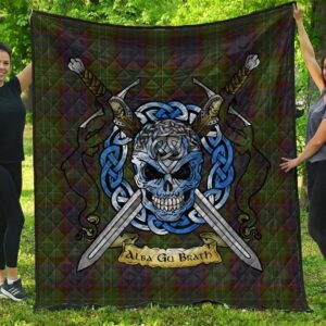 Quilt - Cunningham Hunting Modern Tartan Premium Quilt Celtic Scottish Warrior A7