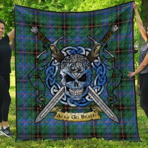 Quilt - Davidson Ancient Tartan Premium Quilt Celtic Scottish Warrior A7