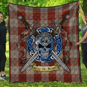 Quilt - Davidson Dress Dancers Tartan Premium Quilt Celtic Scottish Warrior A7