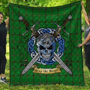 Quilt - Don (Tribe-of-Mar) Tartan Premium Quilt Celtic Scottish Warrior A7