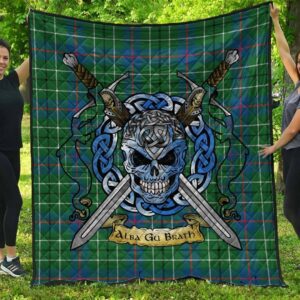 Quilt - Duncan Ancient Tartan Premium Quilt Celtic Scottish Warrior A7
