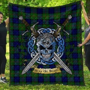 Quilt - Dundas Modern 02 Tartan Premium Quilt Celtic Scottish Warrior A7