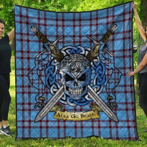 Quilt - Elliot Ancient Tartan Premium Quilt Celtic Scottish Warrior A7