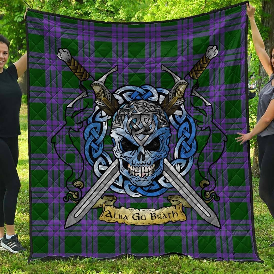 Quilt - Elphinstone Tartan Premium Quilt Celtic Scottish Warrior A7 Quilt - Elphinstone Tartan Premium Quilt Celtic Scottish Warrior A7