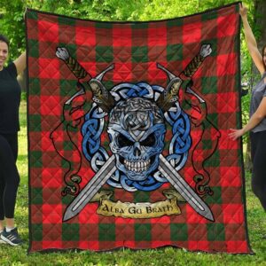 Quilt - Erskine Modern Tartan Premium Quilt Celtic Scottish Warrior A7