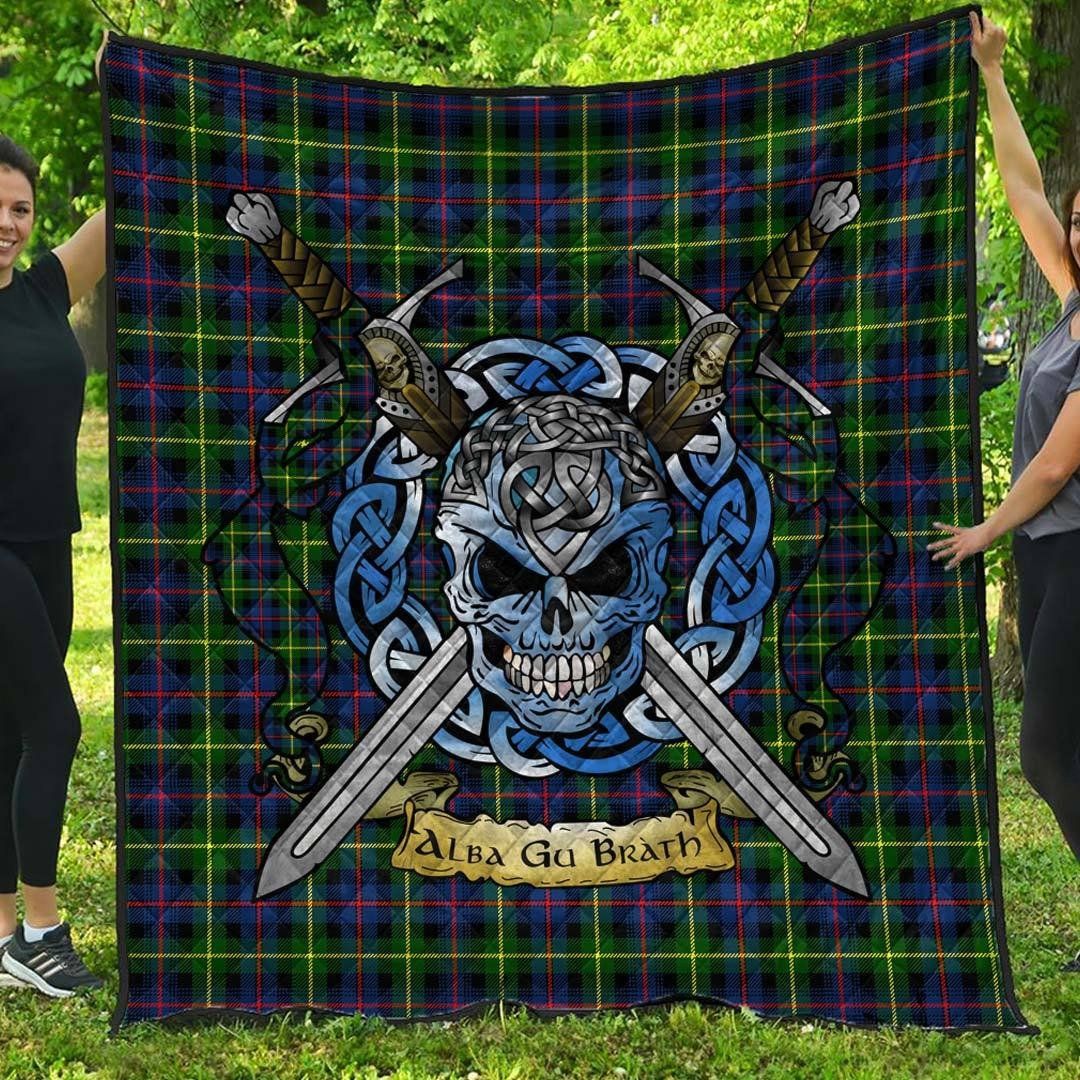 Quilt - Farquharson Modern Tartan Premium Quilt Celtic Scottish Warrior A7 Quilt - Farquharson Modern Tartan Premium Quilt Celtic Scottish Warrior A7