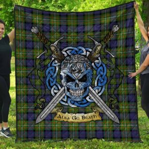Quilt - Fergusson Modern Tartan Premium Quilt Celtic Scottish Warrior A7