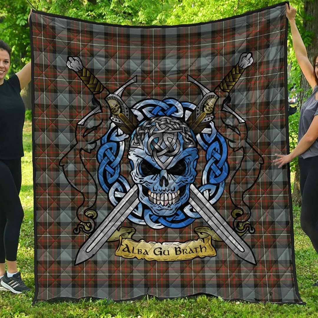 Quilt - Fergusson Weathered Tartan Premium Quilt Celtic Scottish Warrior A7 Quilt - Fergusson Weathered Tartan Premium Quilt Celtic Scottish Warrior A7