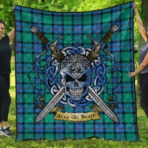 Quilt - Flower Of Scotland Tartan Premium Quilt Celtic Scottish Warrior A7