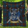 Quilt - Fraser Hunting Ancient Tartan Premium Quilt Celtic Scottish Warrior A7