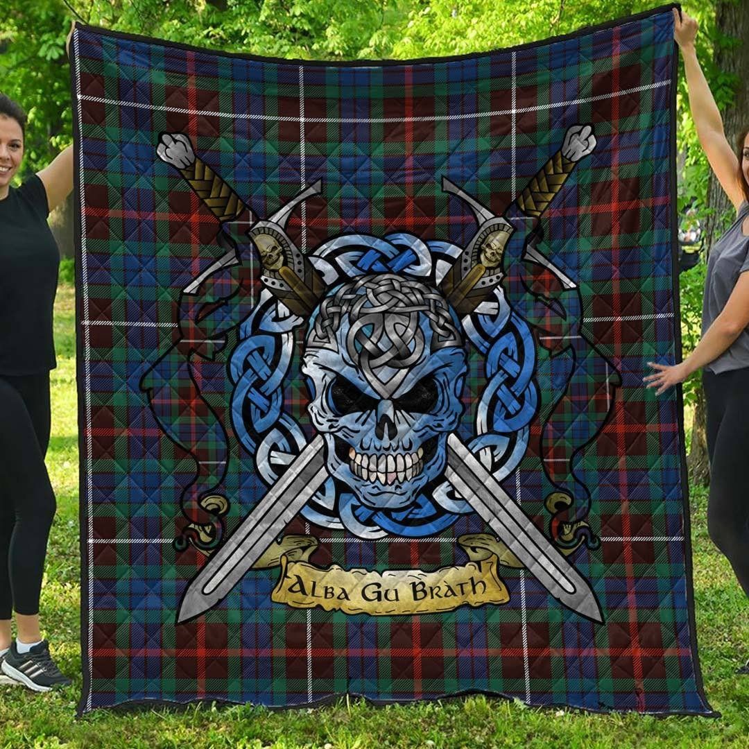 Quilt - Fraser Hunting Ancient Tartan Premium Quilt Celtic Scottish Warrior A7 Quilt - Fraser Hunting Ancient Tartan Premium Quilt Celtic Scottish Warrior A7