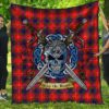 Quilt - Fraser Modern Tartan Premium Quilt Celtic Scottish Warrior A7