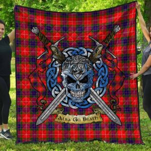 Quilt - Fraser Modern Tartan Premium Quilt Celtic Scottish Warrior A7