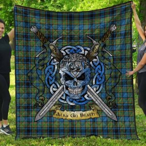 Quilt - Gillies Ancient Tartan Premium Quilt Celtic Scottish Warrior A7
