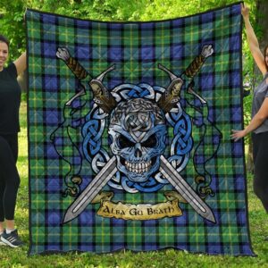 Quilt - Gordon Old Ancient Tartan Premium Quilt Celtic Scottish Warrior A7
