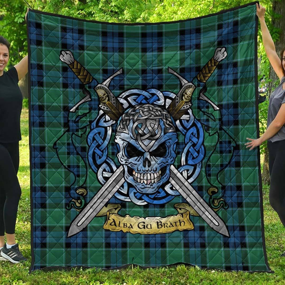 Quilt - Graham of Menteith Ancient Tartan Premium Quilt Celtic Scottish Warrior A7 Quilt - Graham of Menteith Ancient Tartan Premium Quilt Celtic Scottish Warrior A7