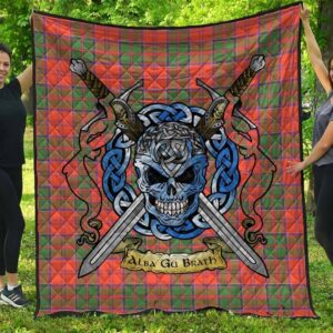 Quilt - Grant Ancient Tartan Premium Quilt Celtic Scottish Warrior A7