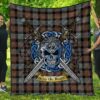 Quilt - Gunn Weathered Tartan Premium Quilt Celtic Scottish Warrior A7