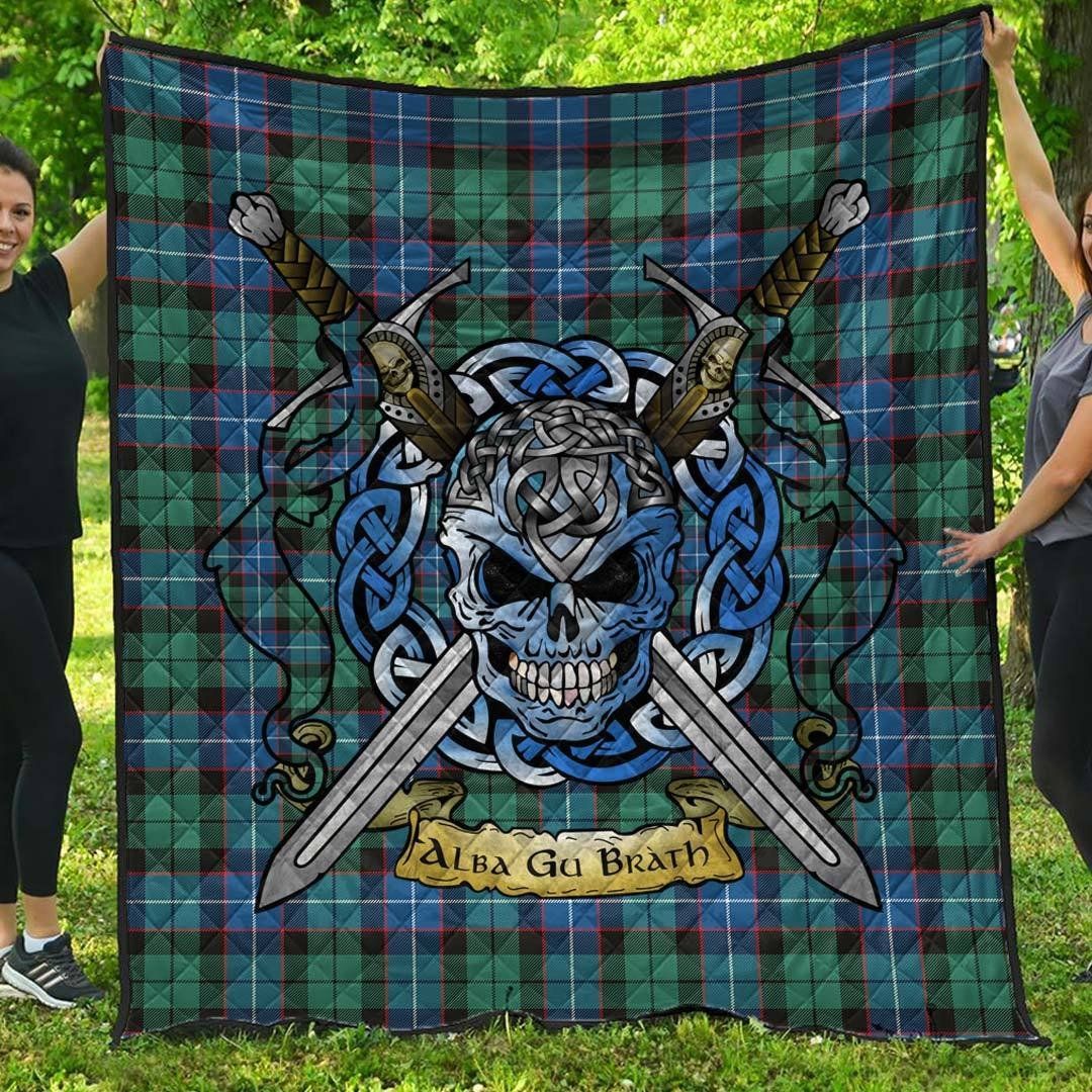 Quilt - Hunter Ancient Tartan Premium Quilt Celtic Scottish Warrior A7 Quilt - Hunter Ancient Tartan Premium Quilt Celtic Scottish Warrior A7