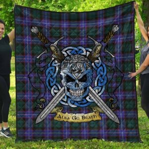 Quilt - Hunter Modern Tartan Premium Quilt Celtic Scottish Warrior A7
