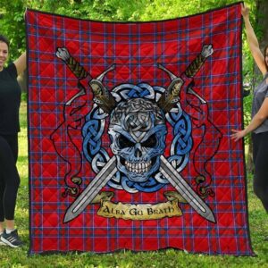 Quilt - Inverness District Tartan Premium Quilt Celtic Scottish Warrior A7