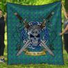 Quilt - Irvine Ancient Tartan Premium Quilt Celtic Scottish Warrior A7