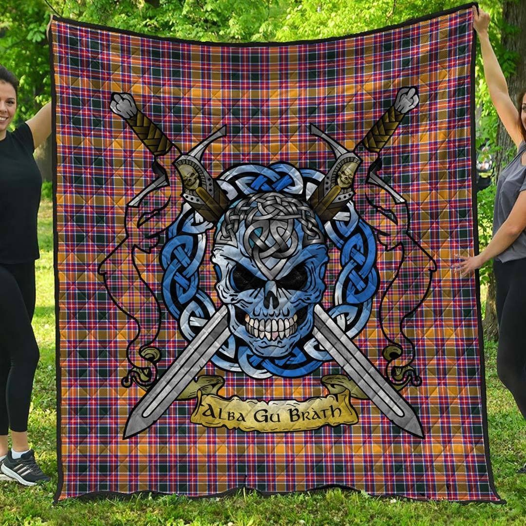 Quilt - Jacobite Tartan Premium Quilt Celtic Scottish Warrior A7 Quilt - Jacobite Tartan Premium Quilt Celtic Scottish Warrior A7