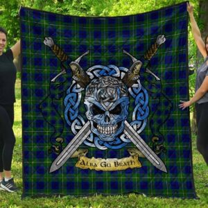 Quilt - Johnston Modern Tartan Premium Quilt Celtic Scottish Warrior A7