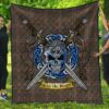 Quilt - Kennedy Weathered Tartan Premium Quilt Celtic Scottish Warrior A7