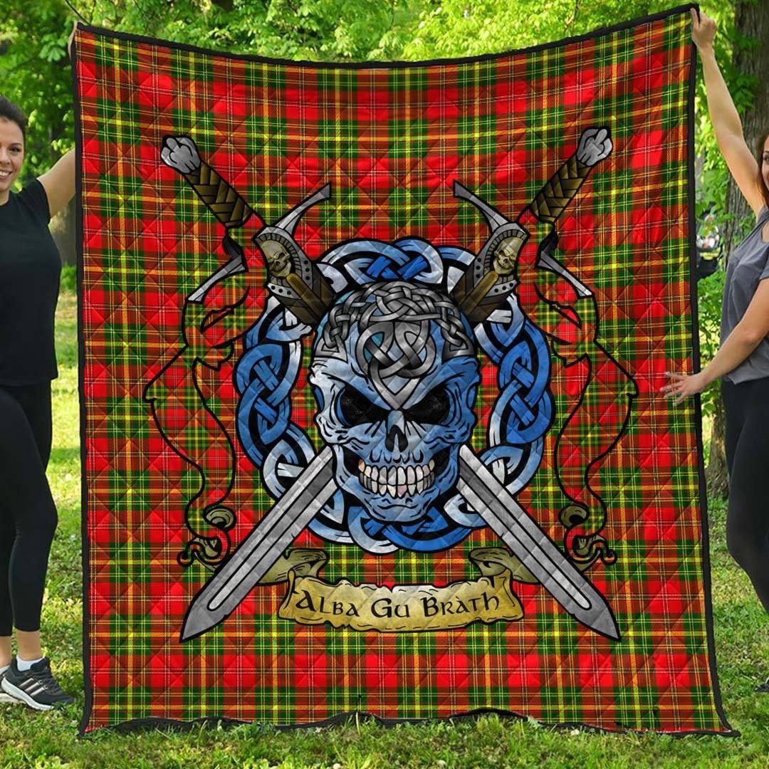 Quilt - Leask Tartan Premium Quilt Celtic Scottish Warrior A7 Quilt - Leask Tartan Premium Quilt Celtic Scottish Warrior A7