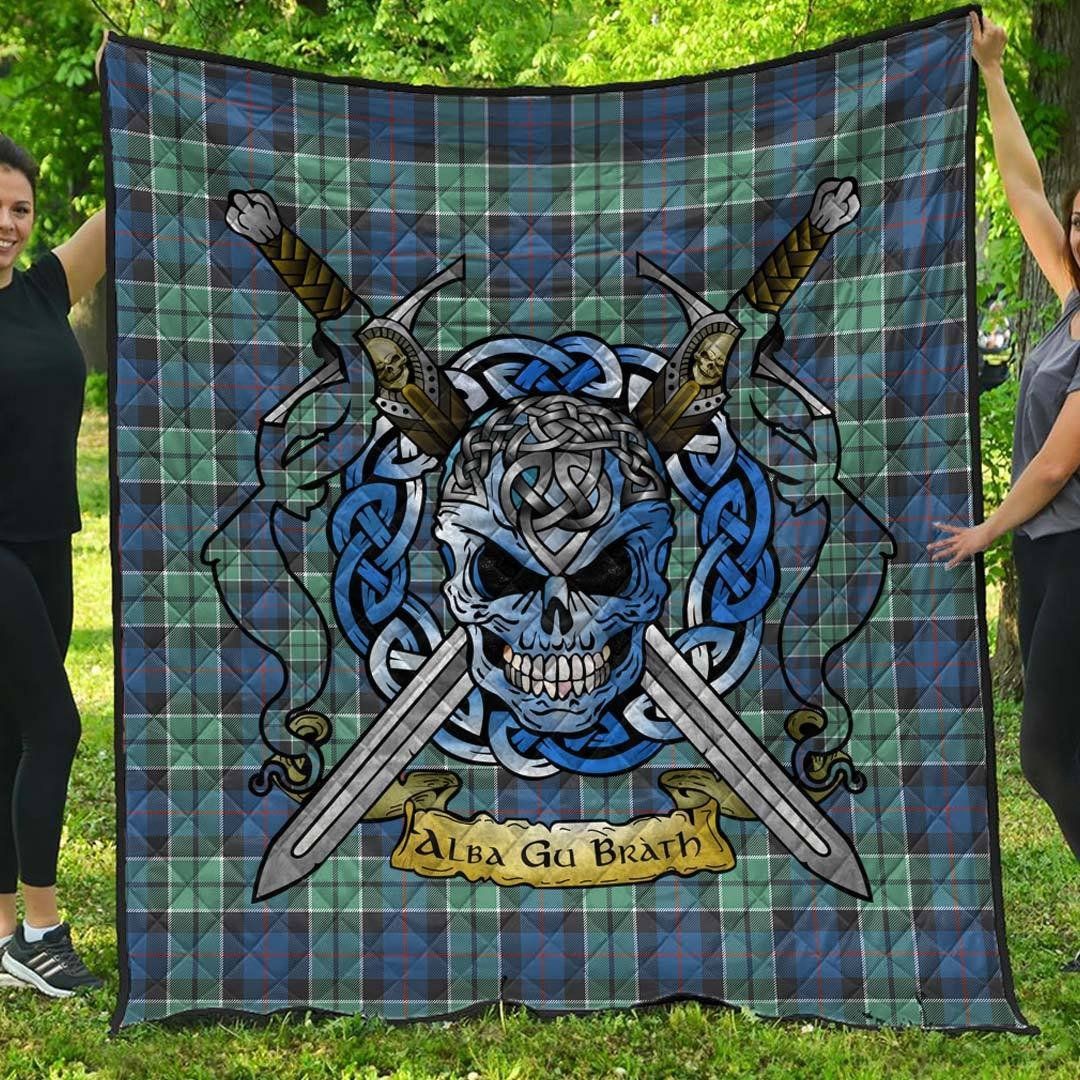 Quilt - Leslie Hunting Tartan Premium Quilt Celtic Scottish Warrior A7 Quilt - Leslie Hunting Tartan Premium Quilt Celtic Scottish Warrior A7