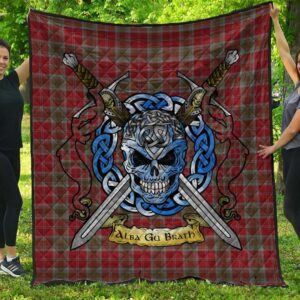 Quilt - Lindsay Weathered Tartan Premium Quilt Celtic Scottish Warrior A7