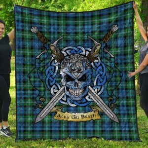 Quilt - Lyon Clan Tartan Premium Quilt Celtic Scottish Warrior A7