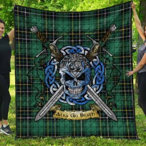 Quilt - MacAlpine Ancient Tartan Premium Quilt Celtic Scottish Warrior A7