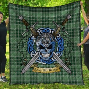 Quilt - MacDonald Lord of the Isles Hunting Tartan Premium Quilt Celtic Scottish Warrior A7