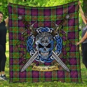 Quilt - MacDonald of Clanranald Tartan Premium Quilt Celtic Scottish Warrior A7