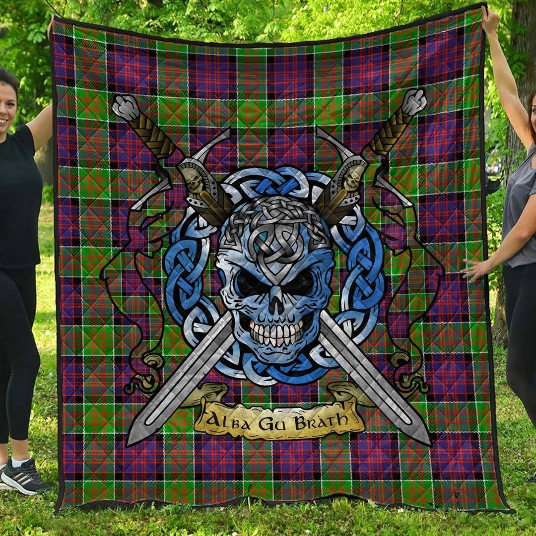 Quilt - MacDonald of Clanranald Tartan Premium Quilt Celtic Scottish Warrior A7 Quilt - MacDonald of Clanranald Tartan Premium Quilt Celtic Scottish Warrior A7