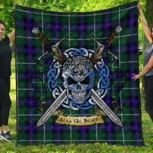 Quilt - MacDonald of the Isles Hunting Modern Tartan Premium Quilt Celtic Scottish Warrior A7