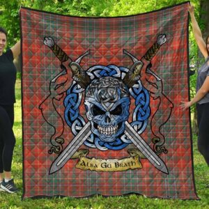 Quilt - MacDougall Ancient Tartan Premium Quilt Celtic Scottish Warrior A7