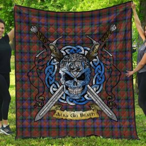Quilt - MacDuff Hunting Modern Tartan Premium Quilt Celtic Scottish Warrior A7