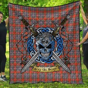 Quilt - MacFarlane Ancient Tartan Premium Quilt Celtic Scottish Warrior A7