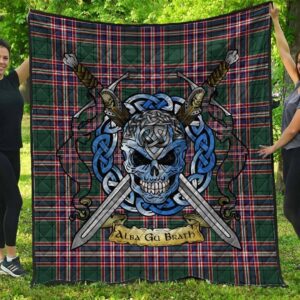 Quilt - MacFarlane Hunting Modern Tartan Premium Quilt Celtic Scottish Warrior A7