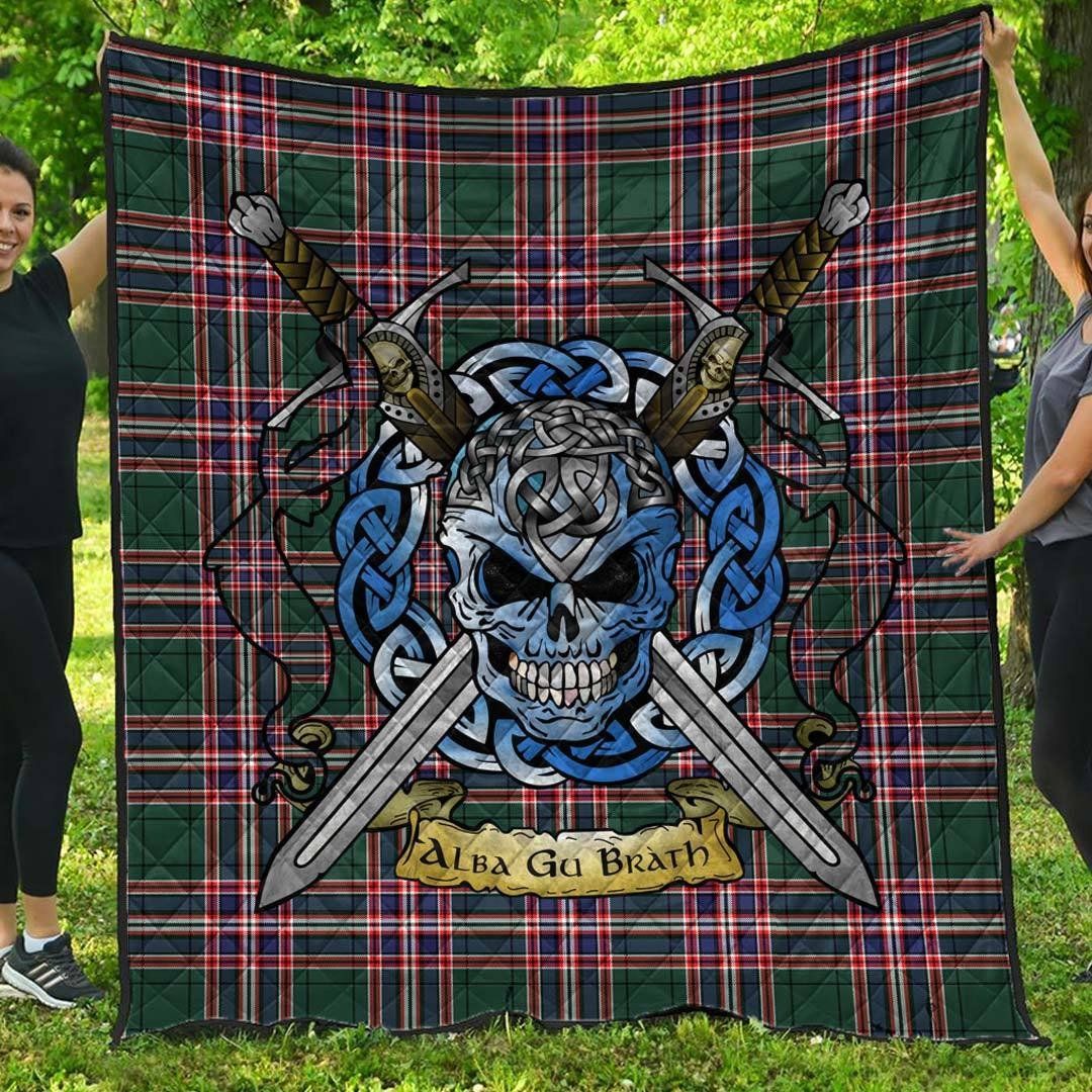 Quilt - MacFarlane Hunting Modern Tartan Premium Quilt Celtic Scottish Warrior A7 Quilt - MacFarlane Hunting Modern Tartan Premium Quilt Celtic Scottish Warrior A7