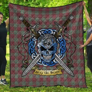 Quilt - MacGregor Hunting Ancient Tartan Premium Quilt Celtic Scottish Warrior A7