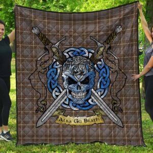 Quilt - MacIntyre Hunting Weathered Tartan Premium Quilt Celtic Scottish Warrior A7
