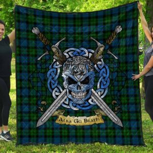 Quilt - MacKay Modern Tartan Premium Quilt Celtic Scottish Warrior A7