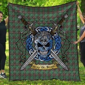 Quilt - MacKinnon Hunting Ancient Tartan Premium Quilt Celtic Scottish Warrior A7