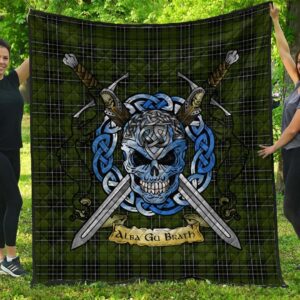 Quilt - MacLean Hunting Ancient Tartan Premium Quilt Celtic Scottish Warrior A7