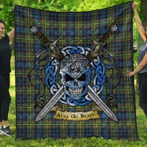 Quilt - MacLellan Ancient Tartan Premium Quilt Celtic Scottish Warrior A7