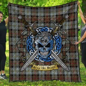 Quilt - MacLeod of Harris Weathered Tartan Premium Quilt Celtic Scottish Warrior A7